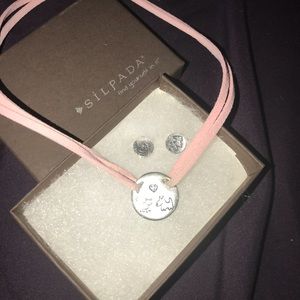 Silpada Kids Cat/Dog Necklace and Earrings Combo